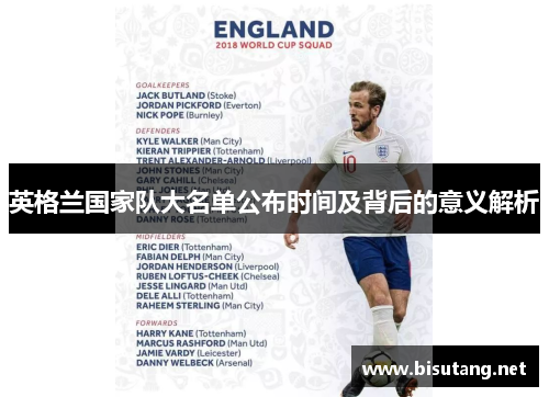 英格兰国家队大名单公布时间及背后的意义解析